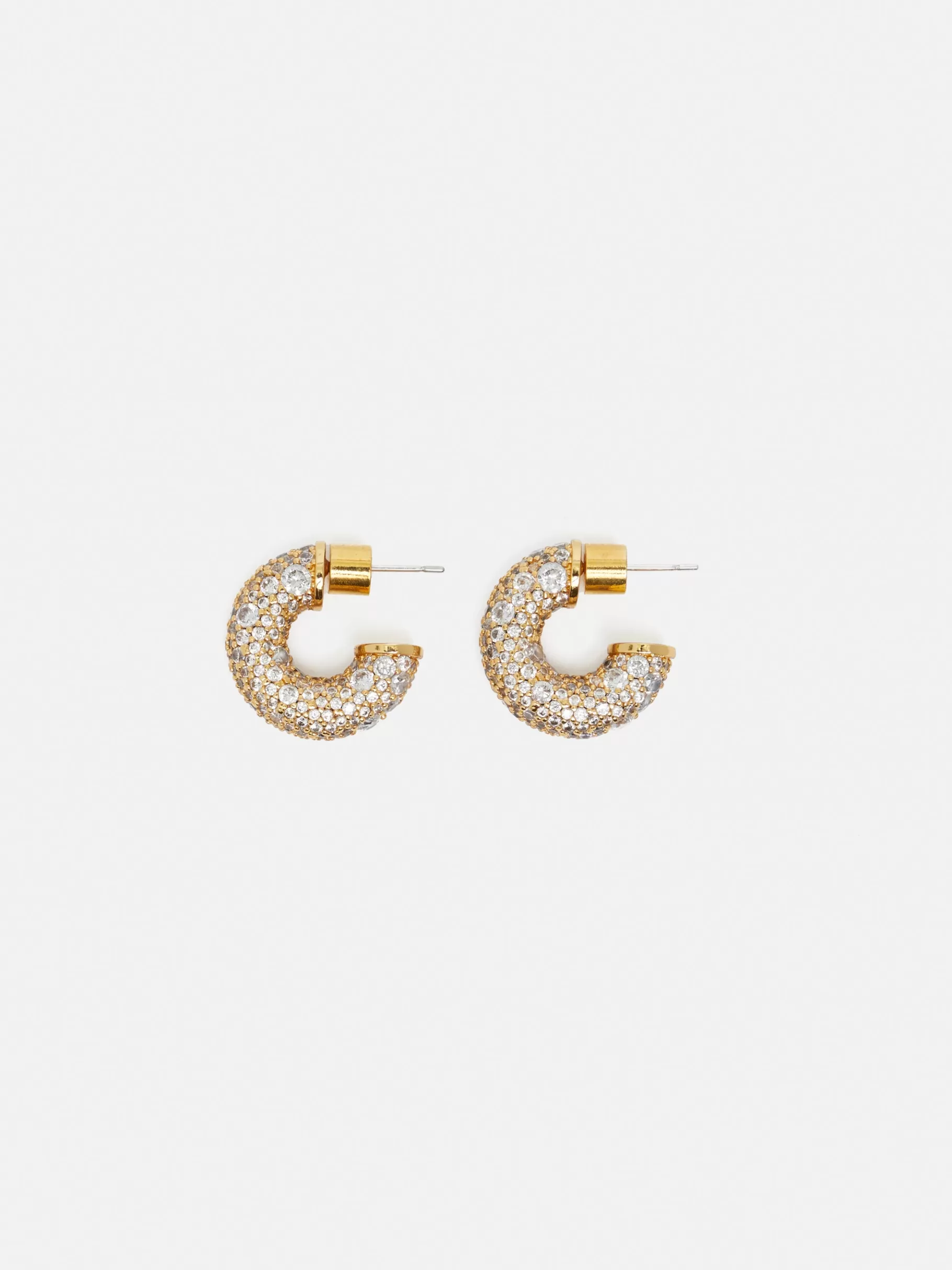 Jigsaw Jewellery | Party-Diamante Hoop Earrings Gold