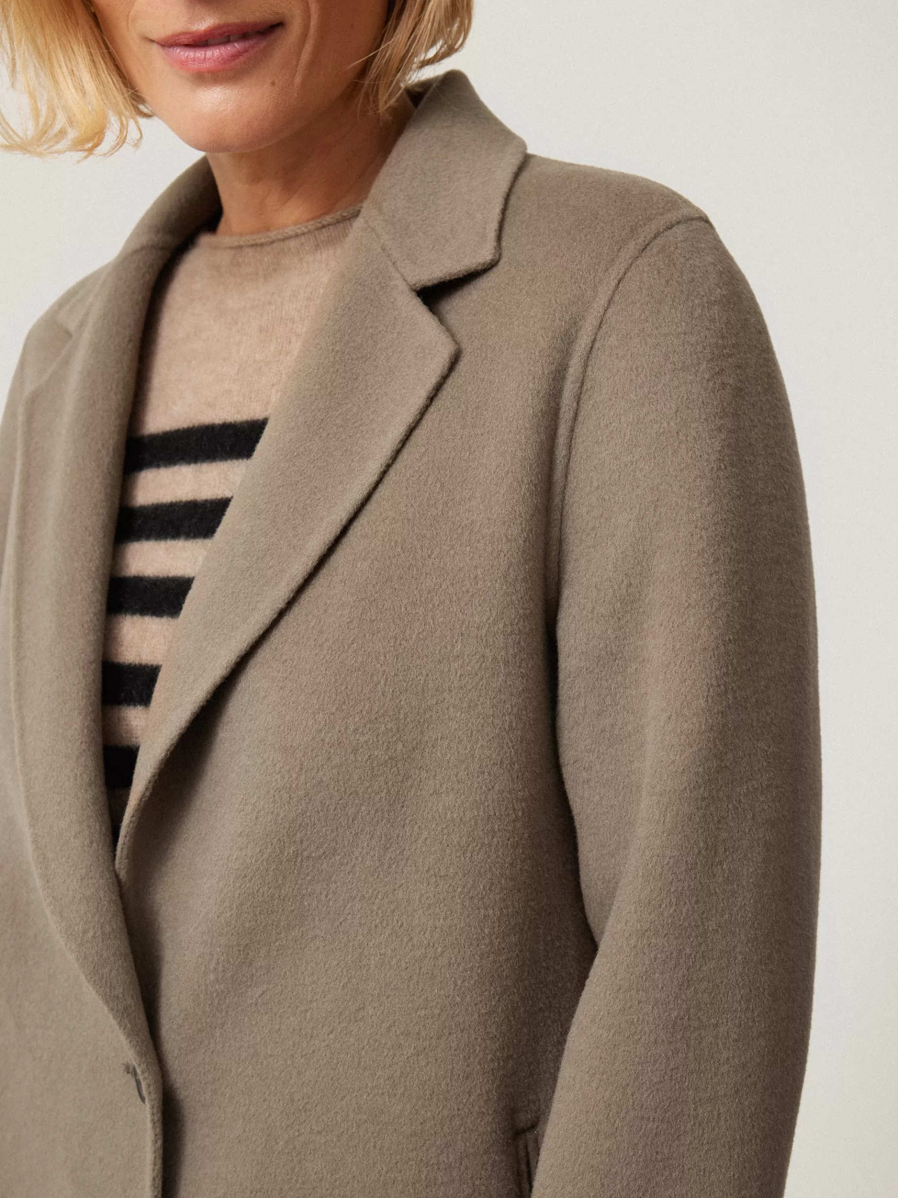 Jigsaw Coats & Jackets-Double Faced Tailored Coat Mole
