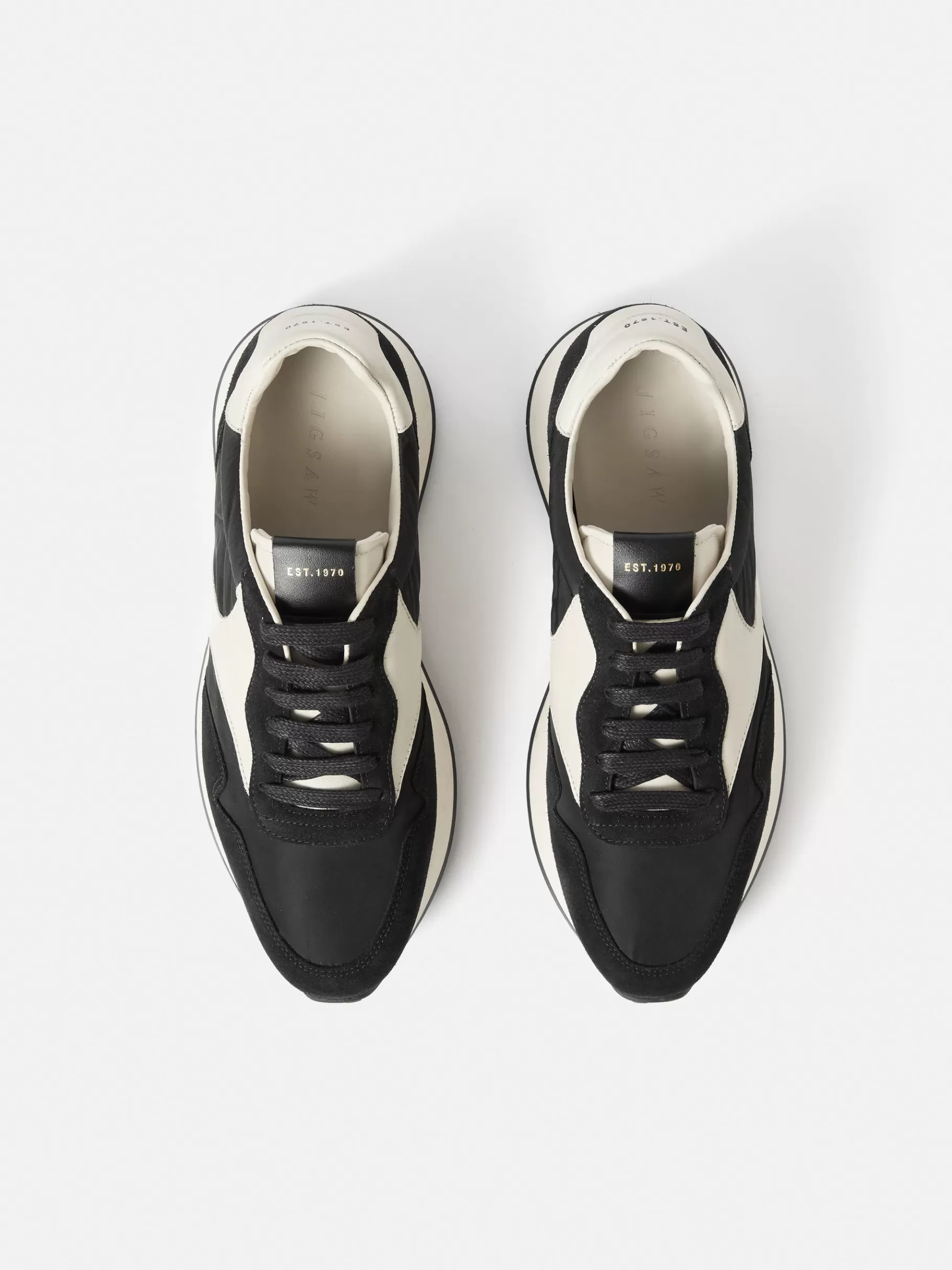 Jigsaw Trainers | Flats-Finsbury Vintage Runner Trainer Black