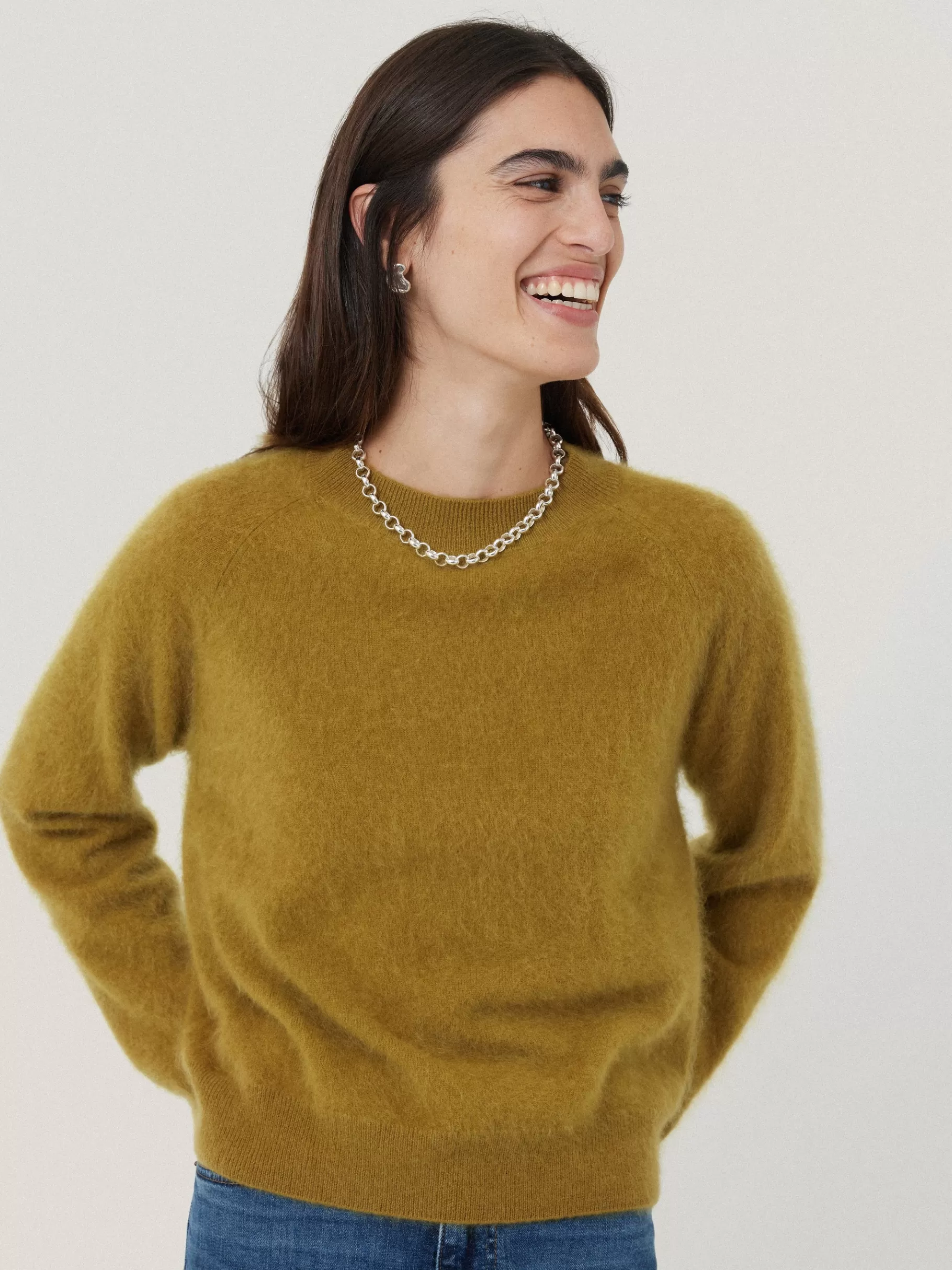 Jigsaw Knitwear & Cashmere-Halo Cashmere Jumper Green