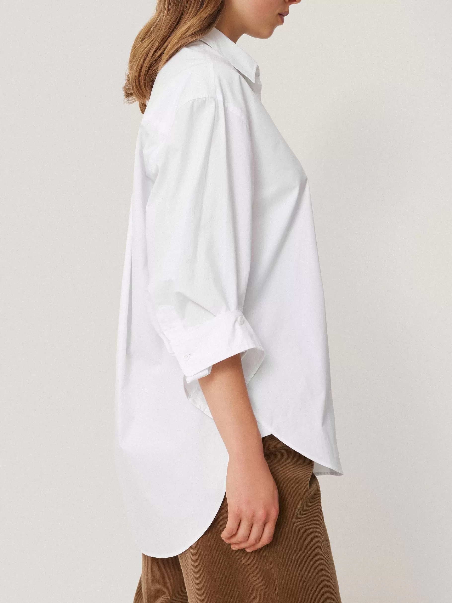 Jigsaw Shirts & Tops-Heritage Cotton Relaxed Shirt White