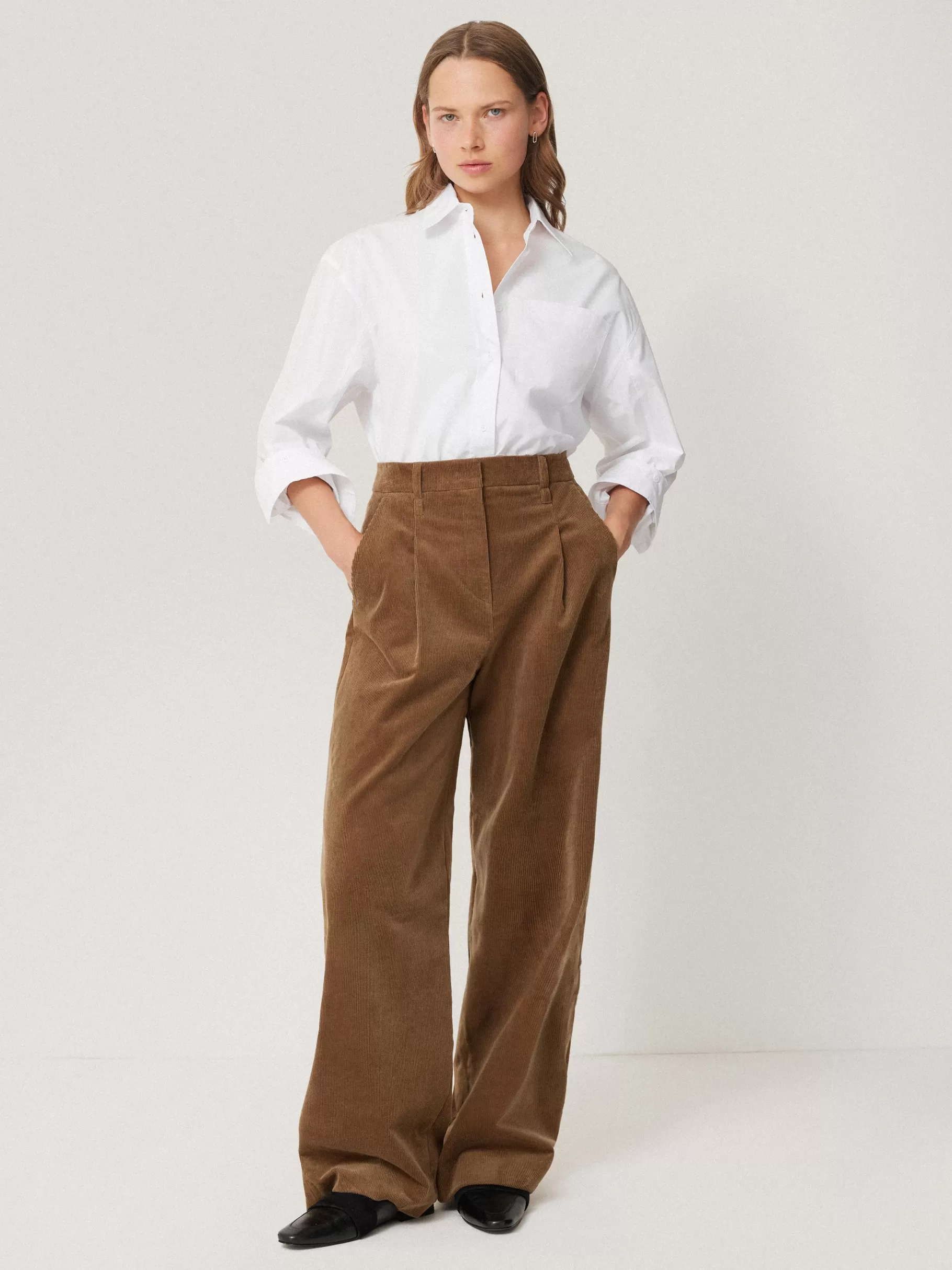 Jigsaw Shirts & Tops-Heritage Cotton Relaxed Shirt White