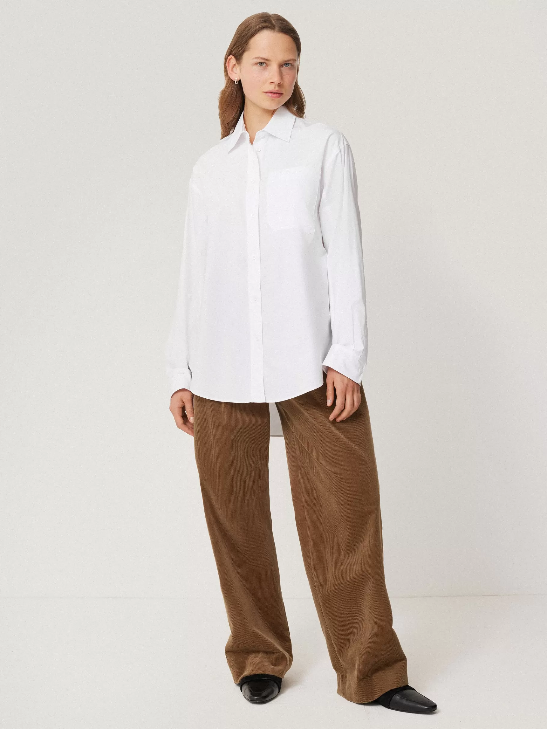 Jigsaw Shirts & Tops-Heritage Cotton Relaxed Shirt White