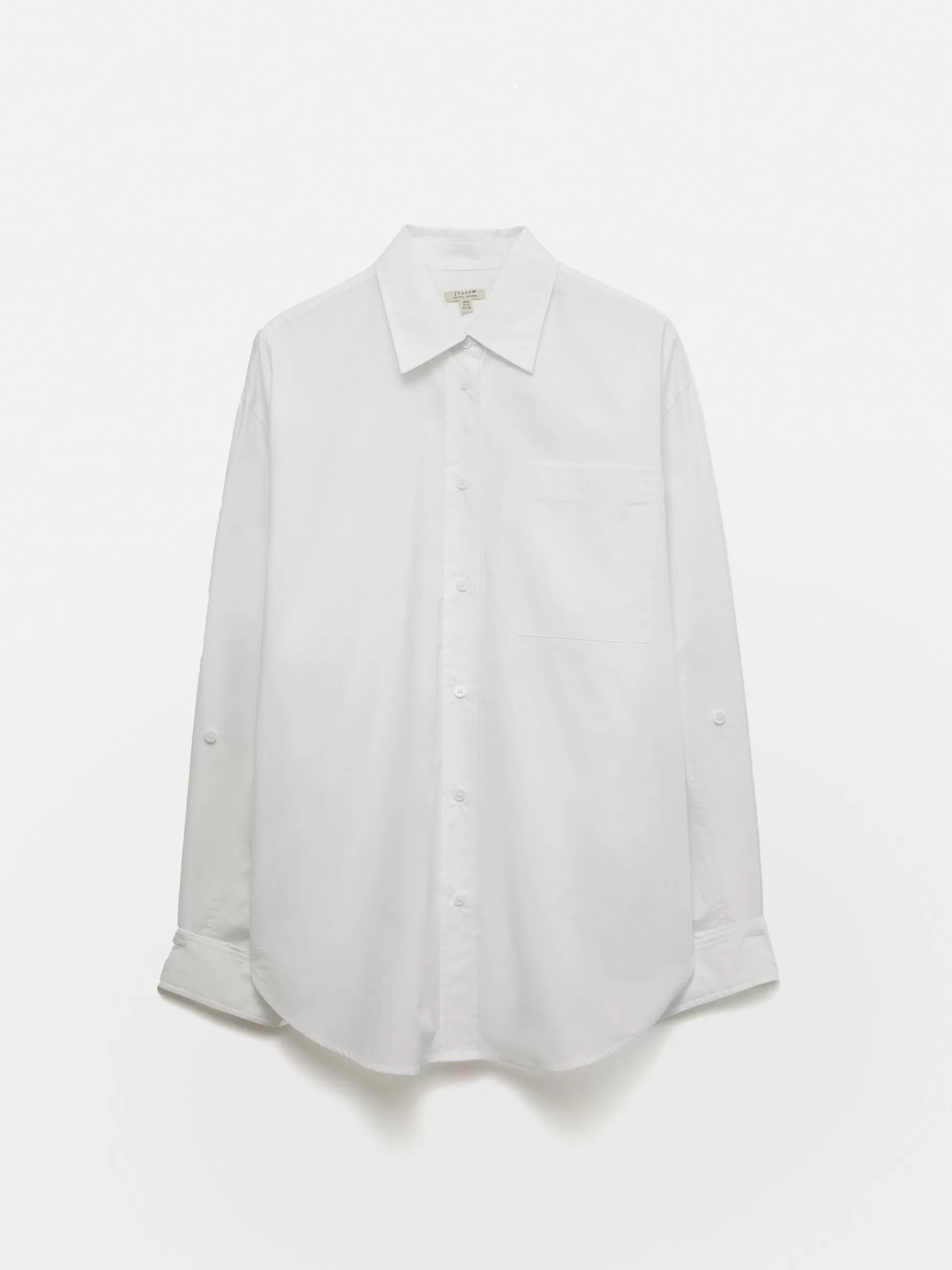 Jigsaw Shirts & Tops-Heritage Cotton Relaxed Shirt White