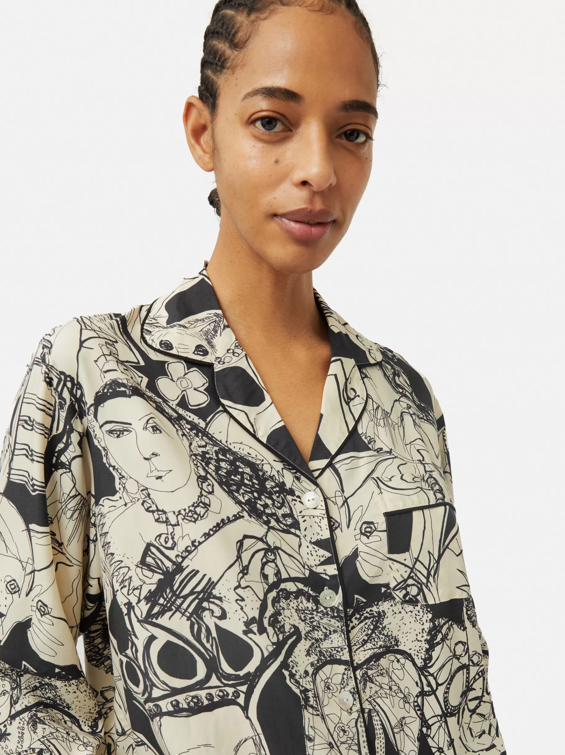 Jigsaw Pyjamas & Loungewear-Kings & Queens Pyjama Monochrome