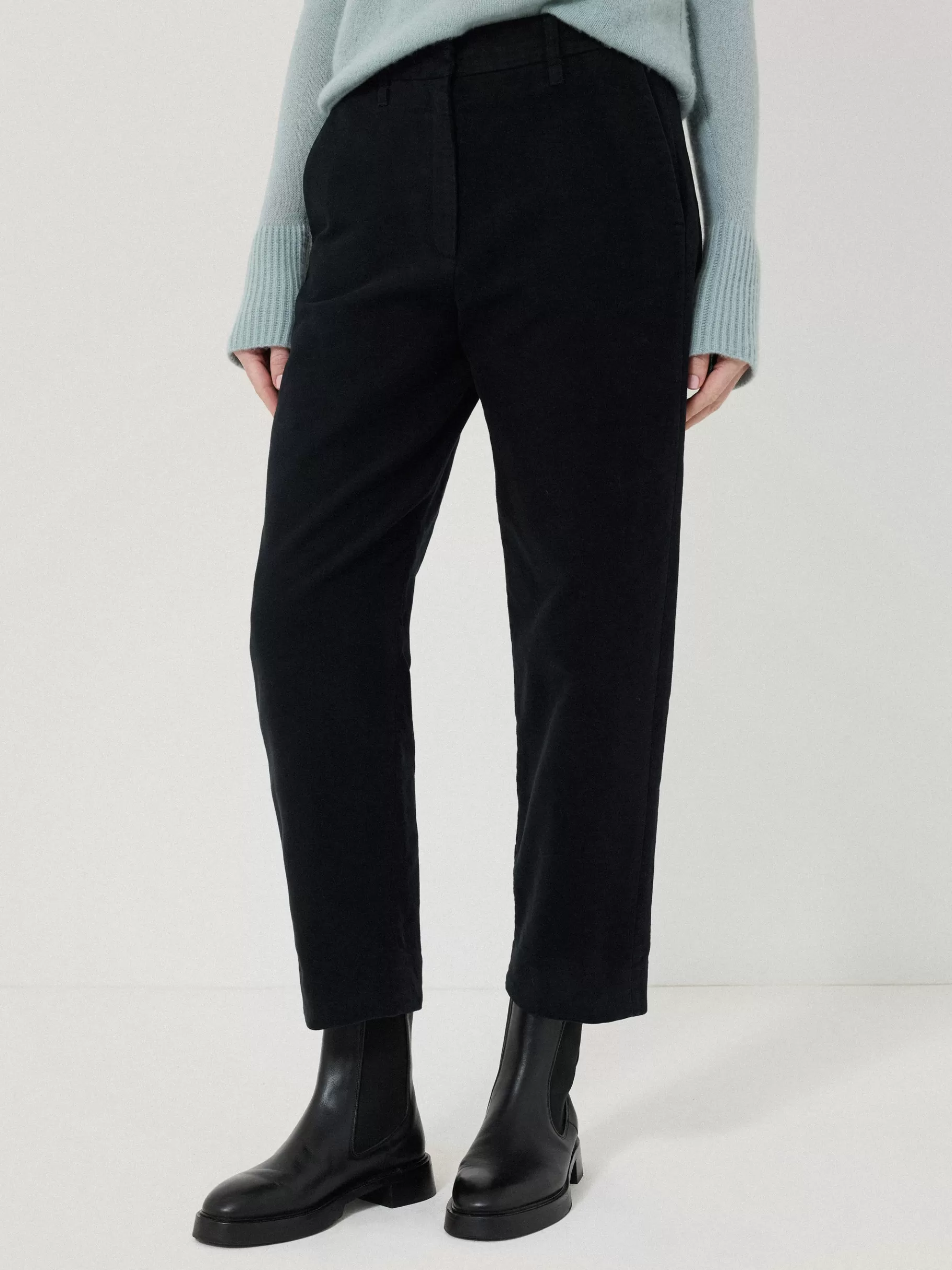 Jigsaw Trousers-Nevis Moleskin Trouser Navy