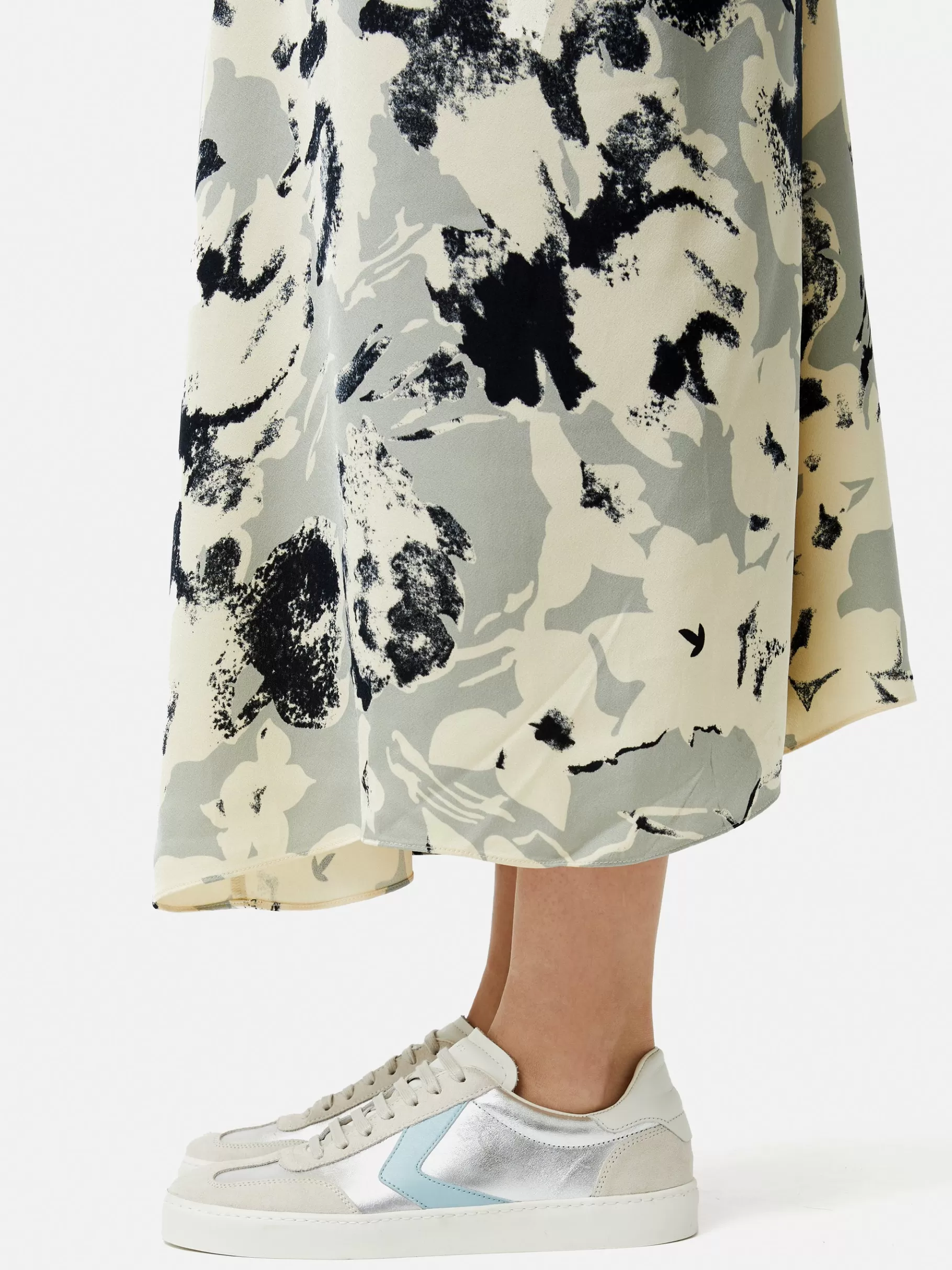 Jigsaw Trainers | Flats-Portland Vintage Classic Trainer Silver