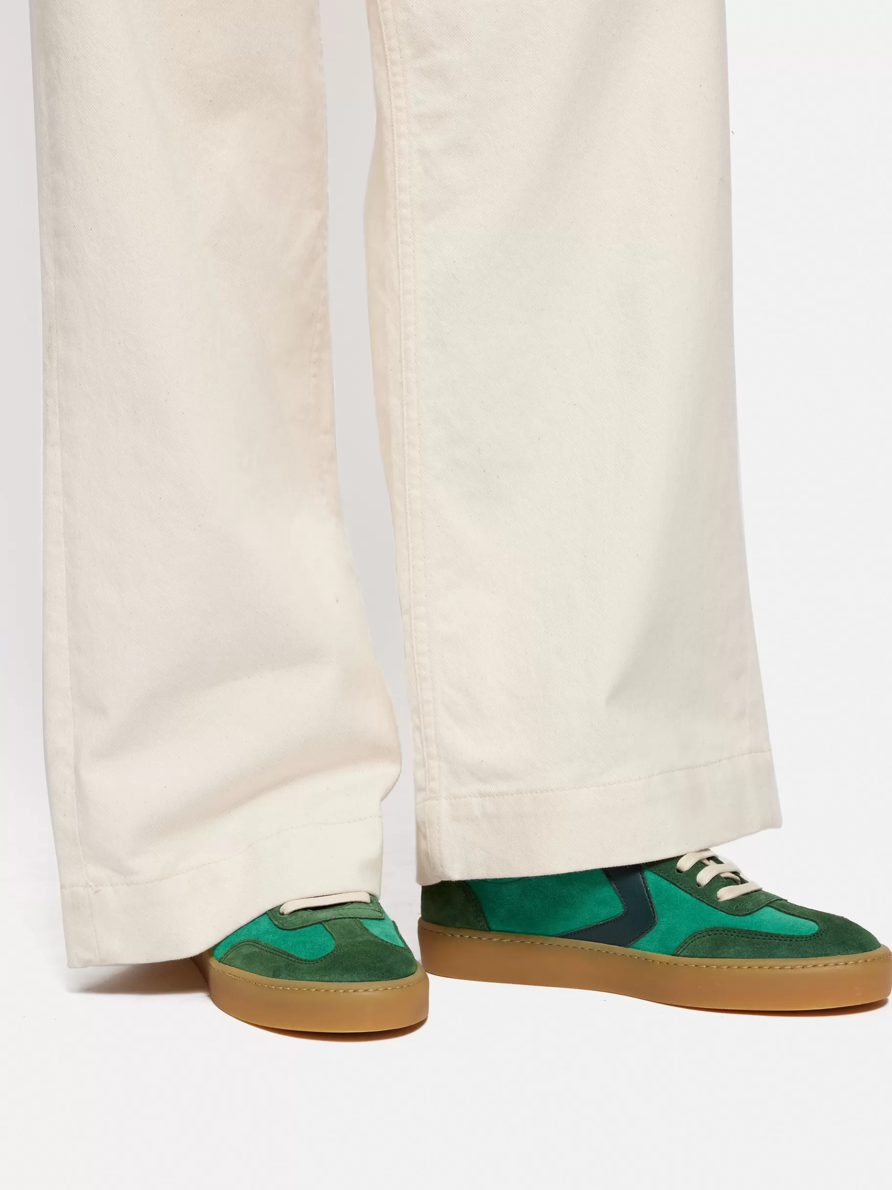 Jigsaw Trainers | Flats-Portland Vintage Classic Trainer Green