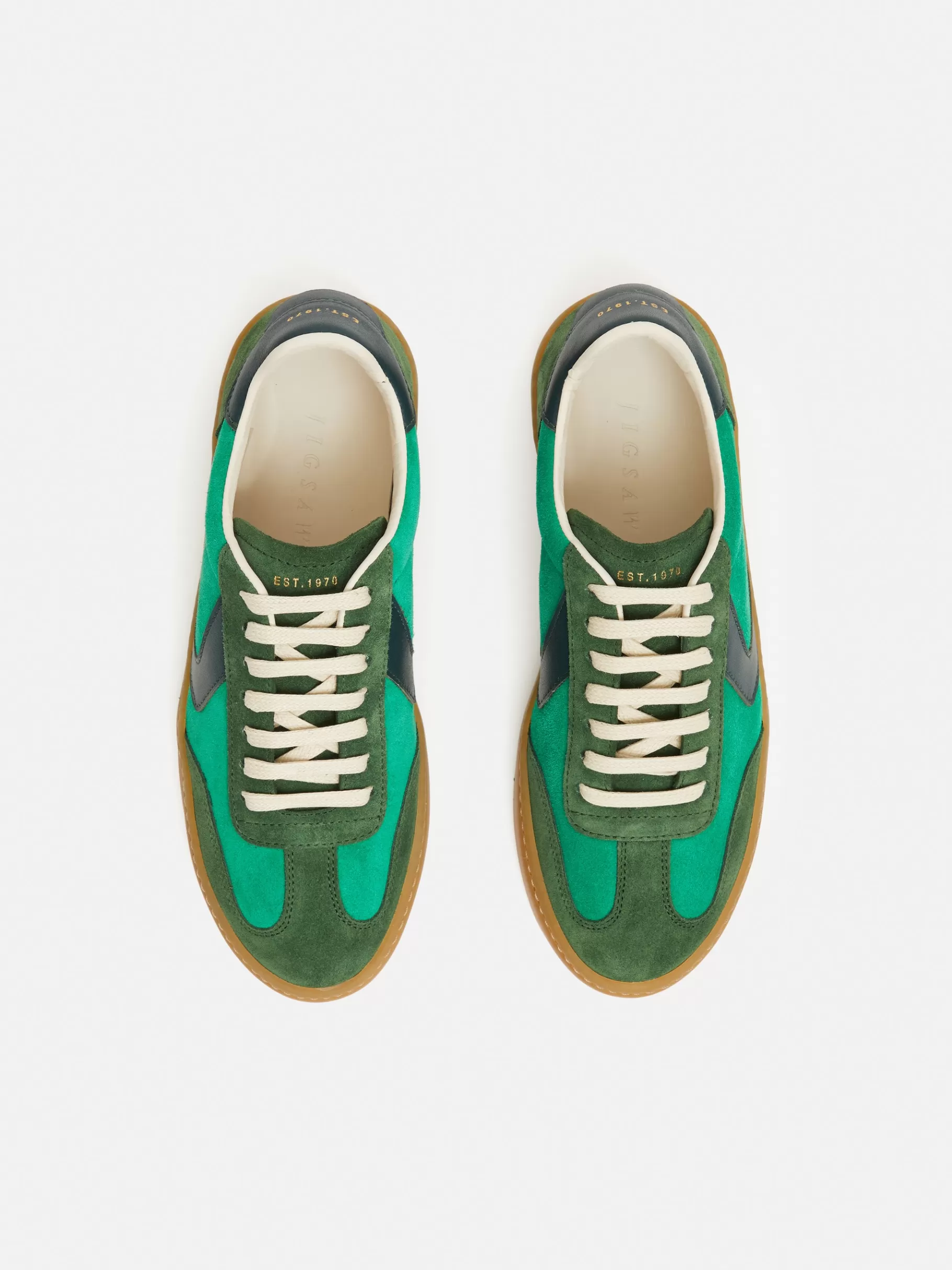 Jigsaw Trainers | Flats-Portland Vintage Classic Trainer Green
