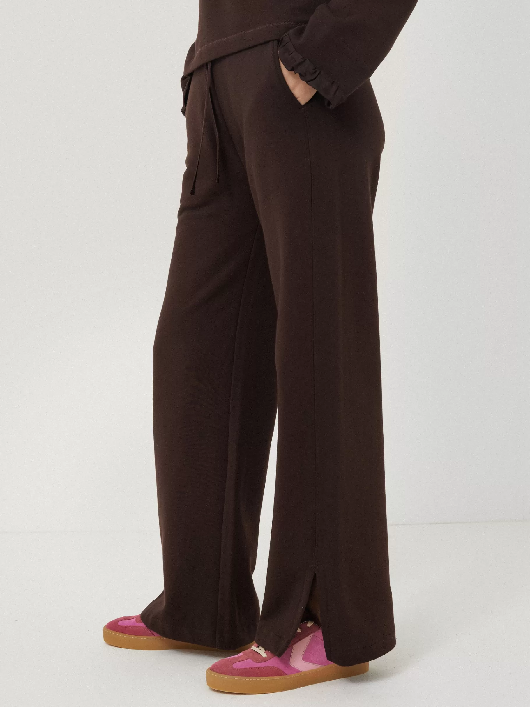 Jigsaw Pyjamas & Loungewear | Trousers-Satin Waistband Jersey Joggers Chocolate