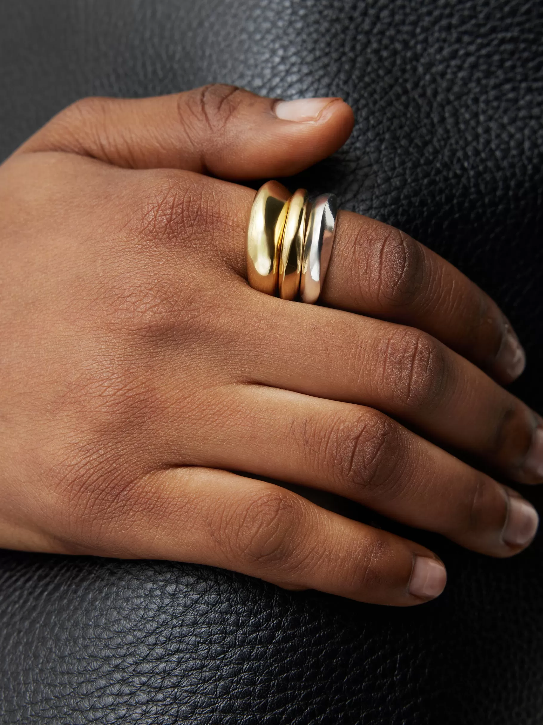 Jigsaw Jewellery-Sculptural Ring Set Multi