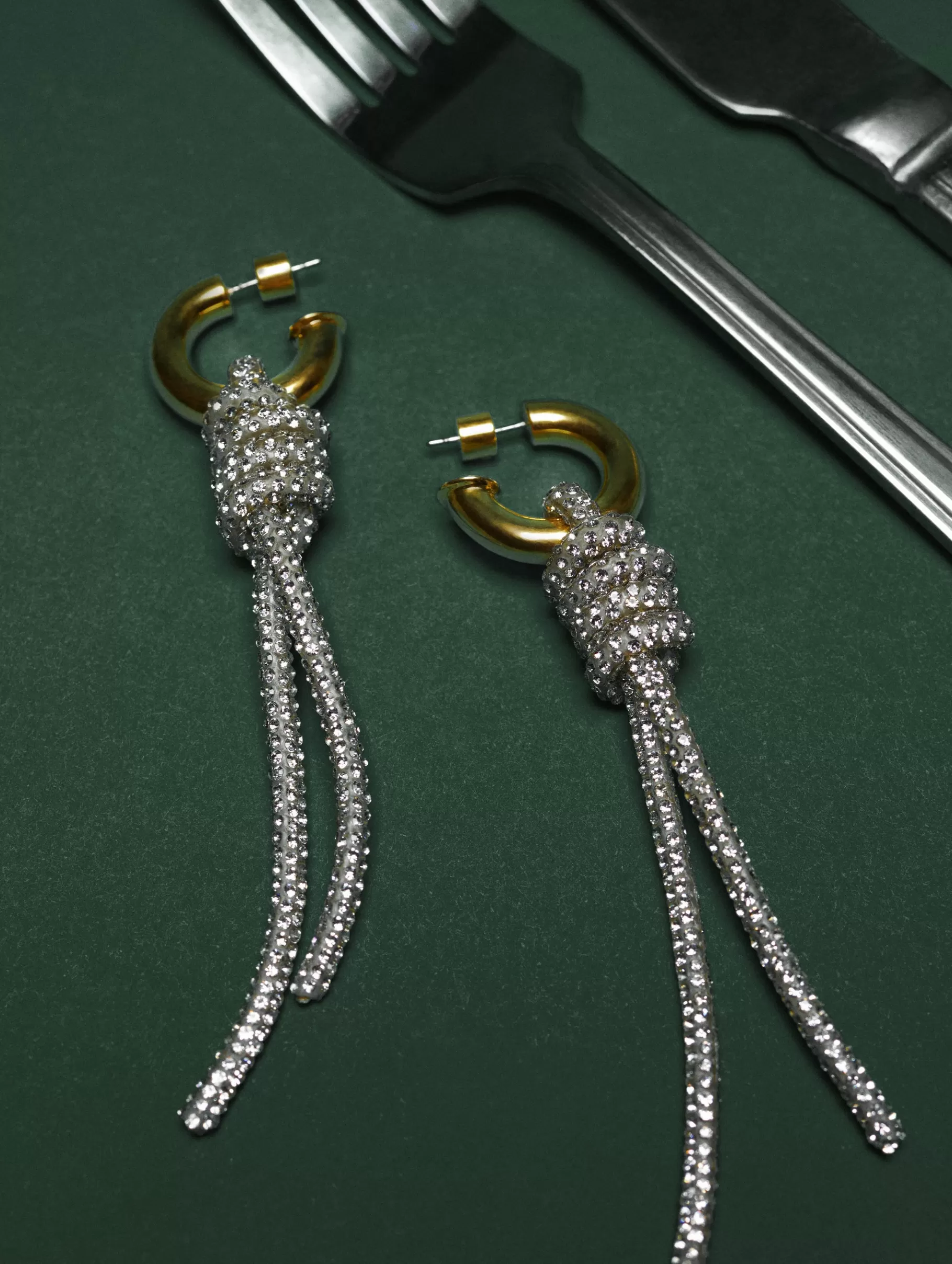 Jigsaw Jewellery | Party-Sparkle Cord Earring Silver