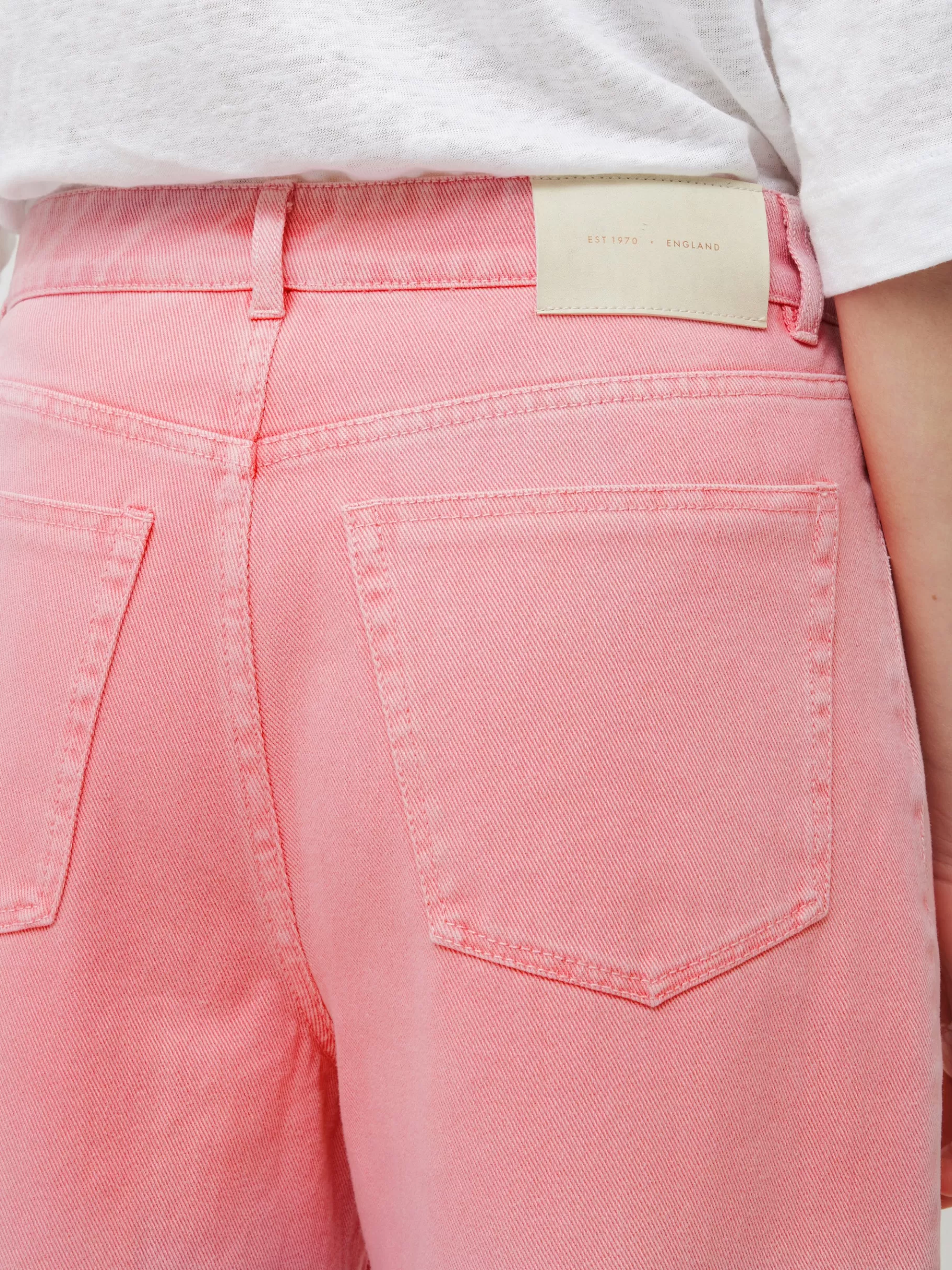 Jigsaw Denim-Tyne Wide Leg Cropped Jean Pink