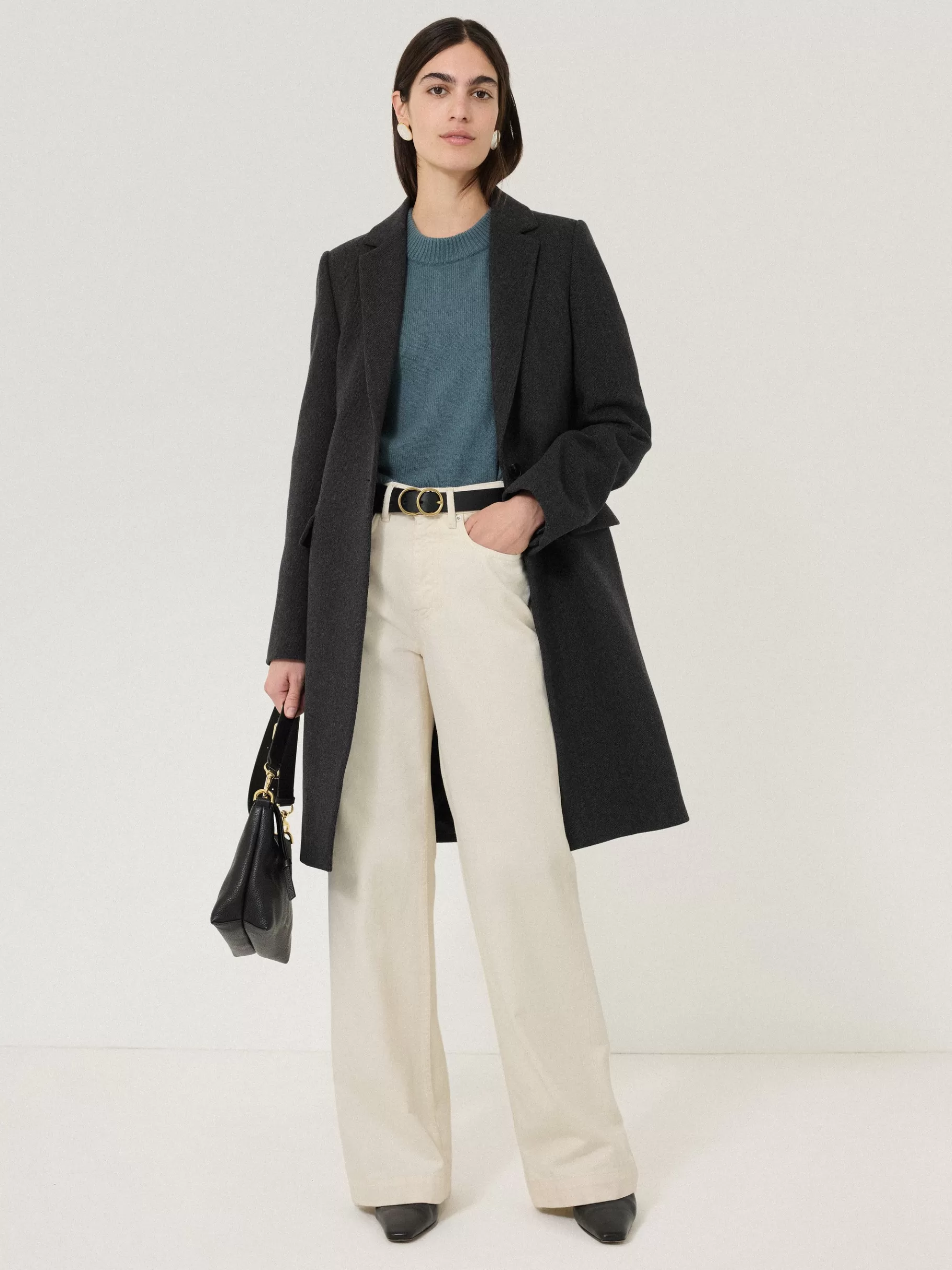 Jigsaw Coats & Jackets-Wool Blend City Coat Grey