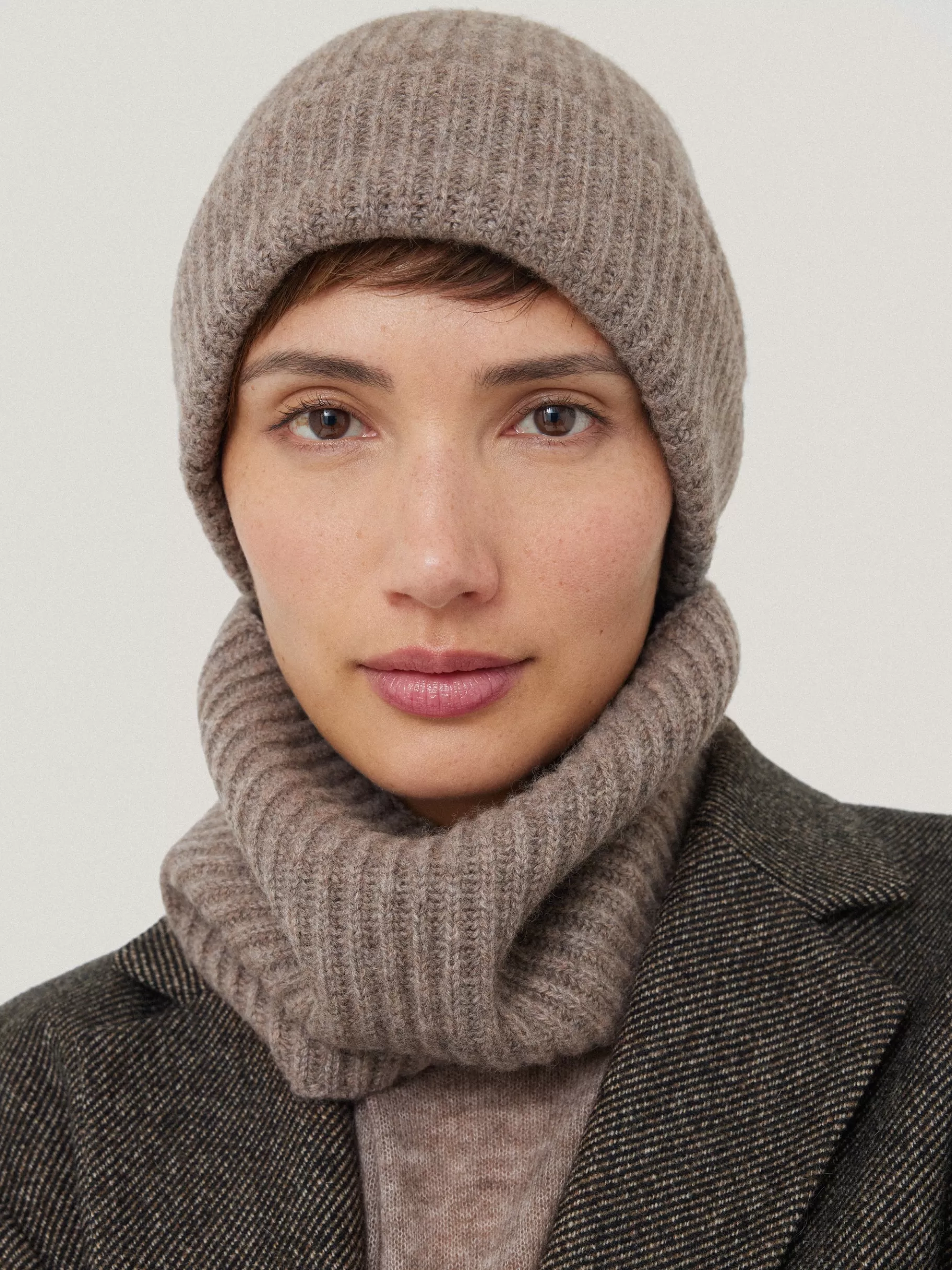 Jigsaw Hats & Gloves | Knitwear & Cashmere-Wool Cashmere Blend Beanie Oatmeal