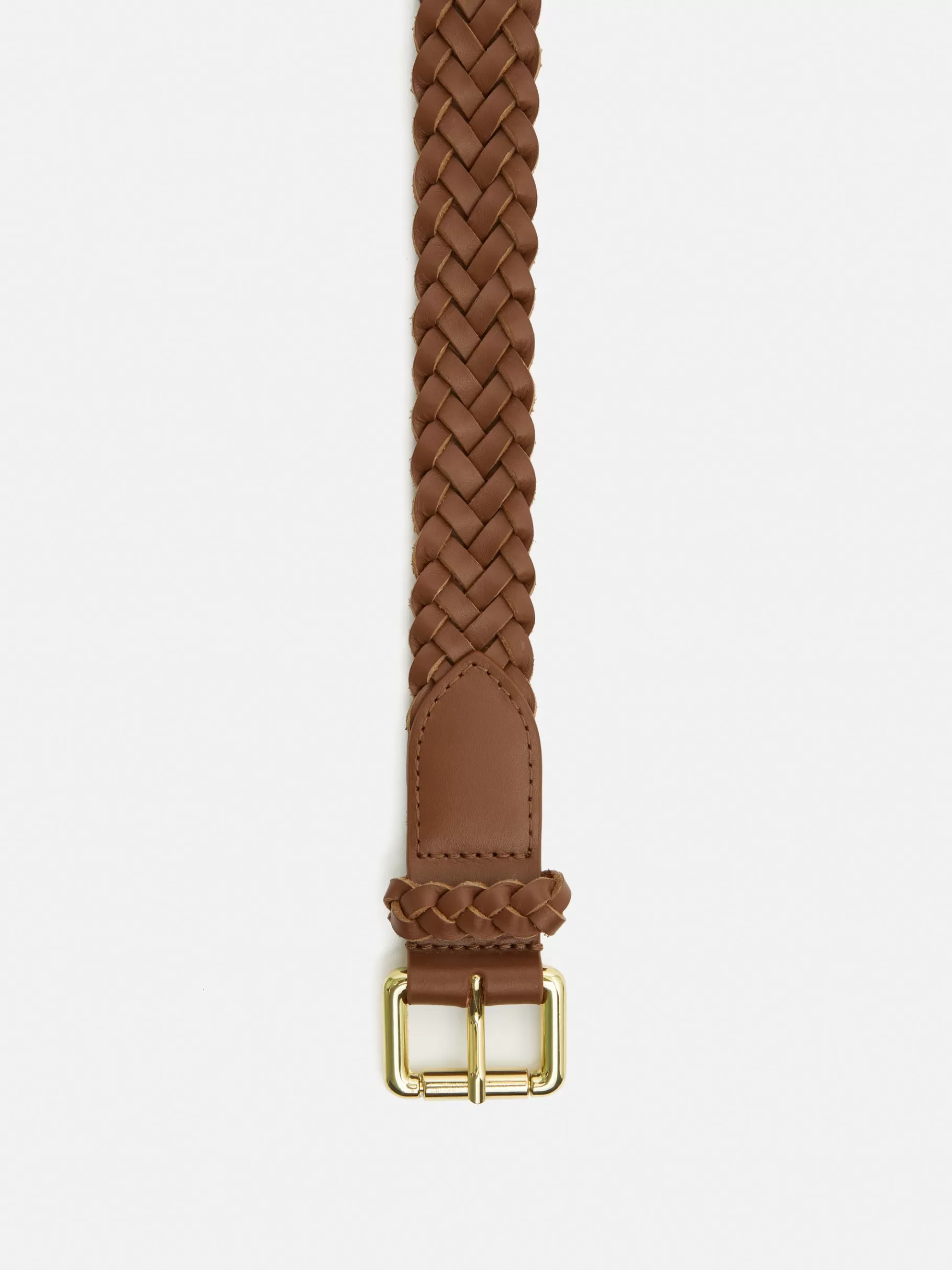 Jigsaw Belts | Leather-Woven Leather Belt Tan